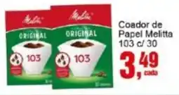 Negreiros Coador de Papel Melitta 103 oferta