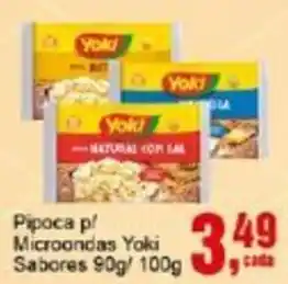 Negreiros Pipoca p/ Microondas Yoki Sabores oferta