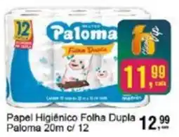 Negreiros Papel Higiênico Folha Dupla Paloma 20m oferta