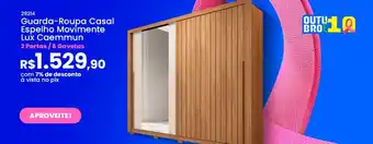 Guarda-Roupa Casal Espelho Movimente Lux Caemmun