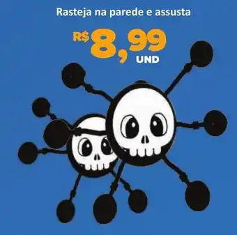 Rasteja na parede e assusta