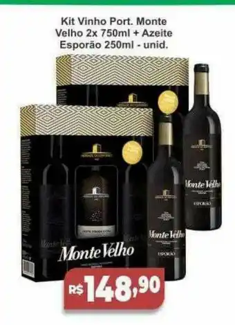 Kit Vinho Port. Monte Velho + Azeite Esporão