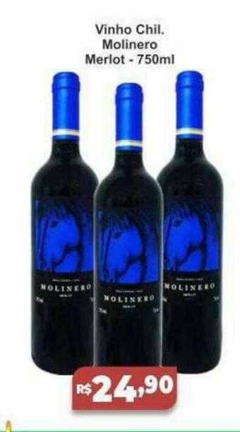 Supermercado Pastorinho Vinho Chil. Molinero Merlot oferta