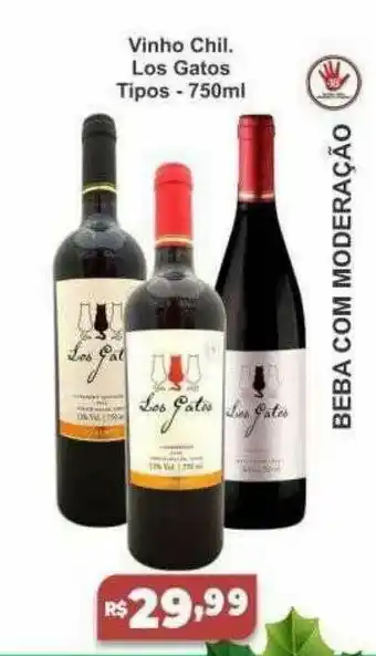 Supermercado Pastorinho Vinho Chil. Los Gatos Tipos oferta