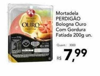 Supermercados Koch Mortadela Perdigão Bologna Ouro Com Gordura Fatiada oferta