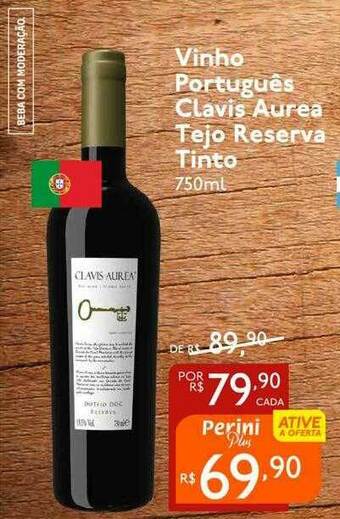 Perini Vinho Português Clavis Aurea Tejo Reserva Tinto oferta