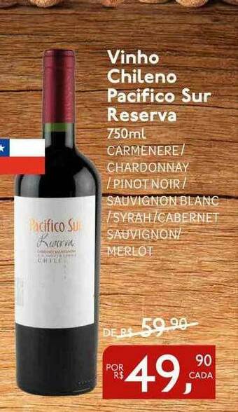 Perini Vinho Chileno Pacifico Sur Reserva oferta