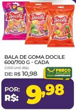 Bala de goma docile cada