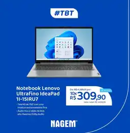 Nagem Notebook Lenovo Ultrafino IdeaPad 11-15IRU7 oferta