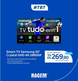 Nagem Smart TV Samsung 55" Crystal UHD 4K U8600F oferta