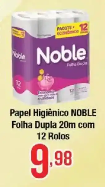 Papel Higiênico NOBLE Folha Dupla 20m com 12 Rolos