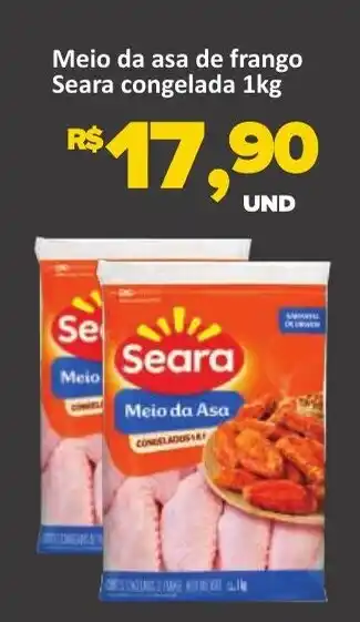 Paulistão Supermercados Meio da asa de frango Seara congelada oferta