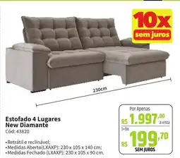 Deltasul Estofado 4 Lugares New Diamante oferta