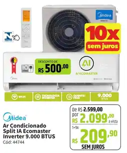 Deltasul Midea Ar Condicionado Split IA Ecomaster Inverter 9.000 BTUS oferta