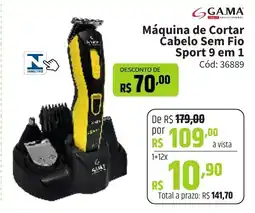 Deltasul GA.MA Máquina de Cortar Cabelo Sem Fio Sport 9 em 1 oferta