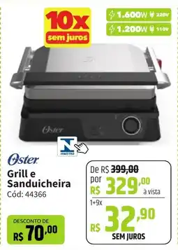 Deltasul Oster Grill e Sanduicheira oferta
