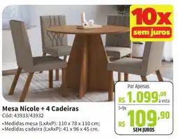 Deltasul Mesa Nicole + 4 Cadeiras oferta