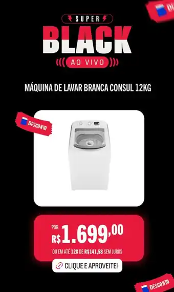 MÁQUINA DE LAVAR BRANCA CONSUL