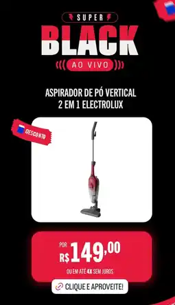 Casas Bahia Aspirador de pó vertical 2 em 1 electrolux oferta