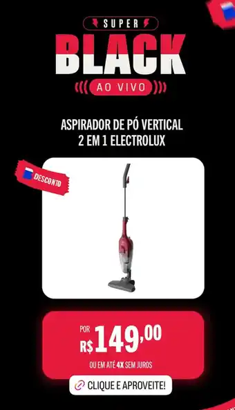 Casas Bahia Aspirador de pó vertical 2 em 1 electrolux oferta
