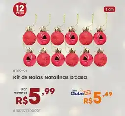 Casa Freitas Kit de Bolas Natalinas D'Casa oferta