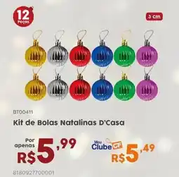 Casa Freitas Kit de Bolas Natalinas D'Casa oferta