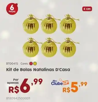 Casa Freitas Kit de Bolas Natalinas D'Casa oferta
