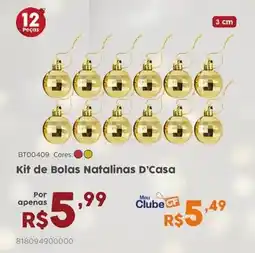 Casa Freitas Kit de Bolas Natalinas D'Casa oferta
