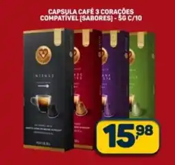 Dom Atacadista Capsula café 3 corações compatível (sabores) oferta