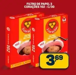 Dom Atacadista Filtro de papel 3 corações 102-c/30 oferta