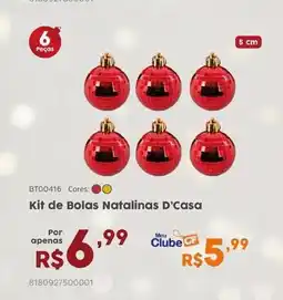Casa Freitas Kit de Bolas Natalinas D'Casa oferta