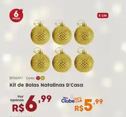 Casa Freitas Kit de Bolas Natalinas D'Casa oferta