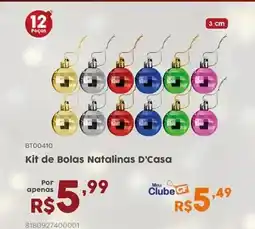 Casa Freitas Kit de Bolas Natalinas D'Casa oferta