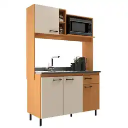 Benoit Cozinha Compacta Móveis Sul Yara 4 Portas 1 Gaveta MDP 187x123x51cm oferta