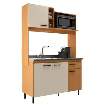 Benoit Cozinha Compacta Móveis Sul Yara 4 Portas 1 Gaveta MDP 187x123x51cm oferta