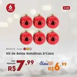 Casa Freitas Kit de Bolas Natalinas D'Casa oferta