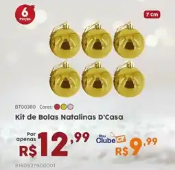 Casa Freitas Kit de Bolas Natalinas D'Casa oferta