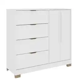 Benoit Cômoda Carraro 1177 2 Portas 4 Gavetas 118x125x45cm oferta