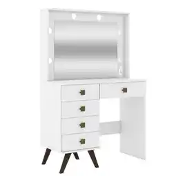 Benoit Penteadeira Movel Bento MSM 437 5 Gavetas Com Bocal Para 6 Lâmpadas 145x93,5x43cm oferta