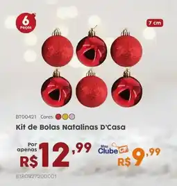 Casa Freitas Kit de Bolas Natalinas D'Casa oferta