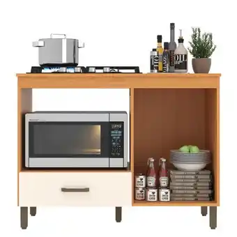 Benoit Balcão Móveis Sul 4855AOF Roma Para Forno e Fogão Embutir 1 Porta 1 Gaveta 81,5x105x53cm oferta