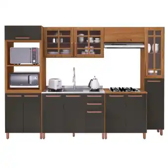 Benoit Cozinha Modula Indekes Monza MDP 6 Peças 218x310x32cm oferta