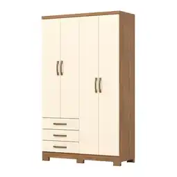 Benoit Guarda Roupa / Roupeiro Henn DA135 4 Portas 3 Gavetas 200x121x46,5cm oferta