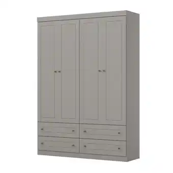 Benoit Guarda Roupa / Roupeiro Infantil Henn I113-131 4 Portas 4 Gavetas 220,5x158,5x46,5cm oferta