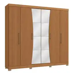 Benoit Guarda Roupa / Roupeiro Kappesberg CB1PM556-CN 6 Portas 3 Gavetas Com Espelho 223x240x53cm oferta