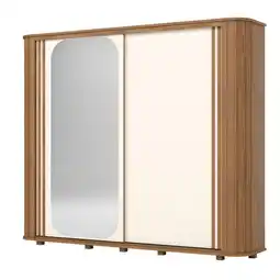 Benoit Guarda Roupa / Roupeiro Henn D340 2 Portas Deslizantes 6 Gavetas C/Espelho 230x271x56,5cm oferta