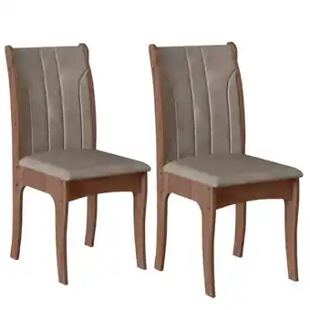 Benoit Conjunto 2 Cadeiras Estofada Celta Siena Bege 01A 98,5x45x49cm oferta
