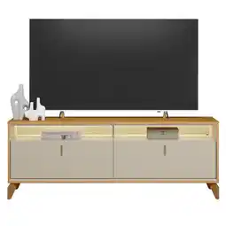 Benoit Rack Linea Brasil Dubai Com Led Para TV Até 70 2 Portas 59x160x38cm oferta