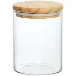 Benoit Pote Hermético de Vidro Hauskraft com Tampa Bambu 550ml oferta