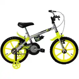 Benoit Bicicleta Infantil Track Bikes Aro 16 Dino Neon CR Freios V-Brake Nylon oferta